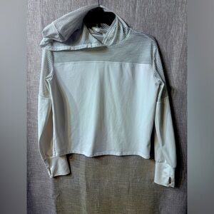 Zella- XL 14-16 white mesh cropped hoodie